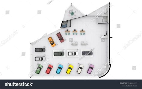 Car Showroom Floor Plan Car Showroom Stock Illustration