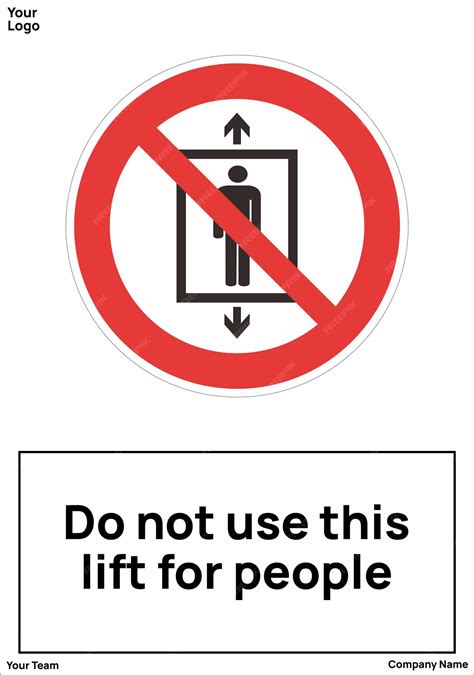 Premium Vector | Do not use this lift for people signs symbol standard