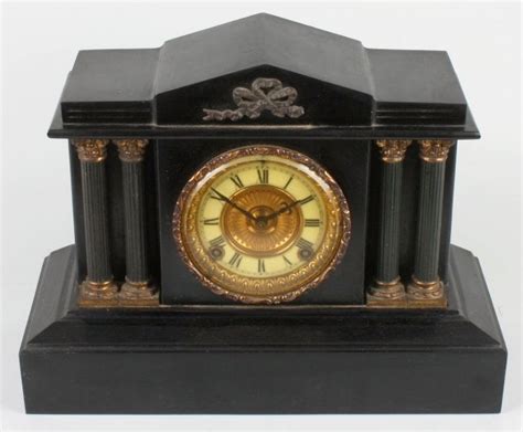 Ansonia Chinoiserie Decorated Black Slate Clock Price Guide