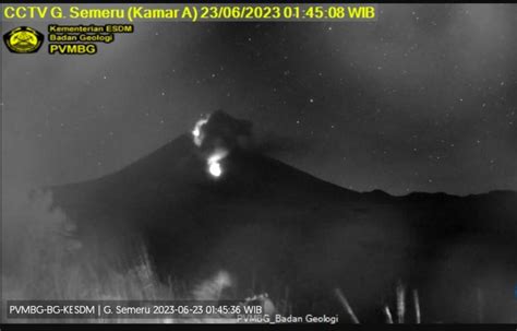 Gunung Semeru Erupsi Lagi Tinggi Letusan 1 000 Meter Di Atas Puncak