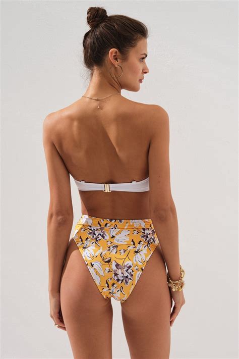 Pierre Cardin Bonie Dolgulu Straplez Yüksek Bel Bikini Takım Bloom