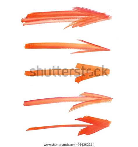hand drawn arrow paint drawn arrows stock illustration