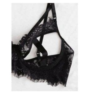 Zaful Intimates Sleepwear Flower Lace Garter Mesh Insert Lingerie