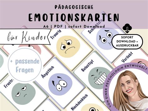 Therapiematerial Psychotherapie Kinder Therapie Karten Mentale Etsy