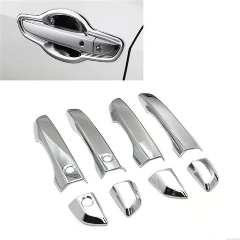 Jeazea New Car Styling Exterior 8pcs Abs Chrome Car Door Handle Cover Trim Frame For Honda Civic