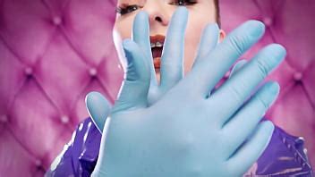 ASMR Video Hot Sounding With Arya Grander Blue Nitrile Gloves Fetish Close Up Video XNXX