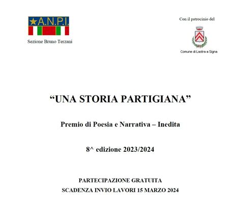 Una Storia Partigiana Ottava Edizione Per Il Concorso Letterario