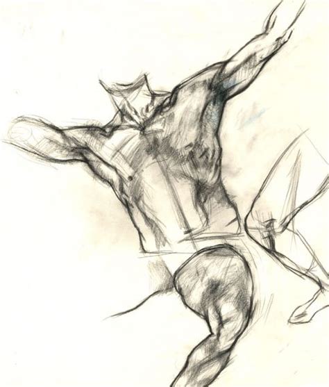 Brian Liddle Contemporary Charcoal Drawing Life Study Of A Male Nude