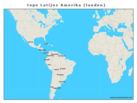 Topografie Topo Latijns Amerika Landen Topomania Net