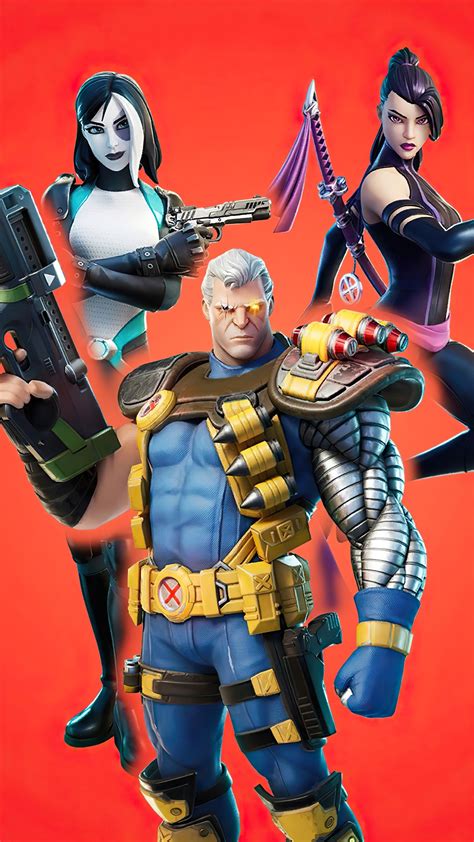 Psylocke Domino Cable X Force Fortnite Fortnite Battle Royale