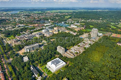 Aerial View Radboud University Nijmegen Is A Public University With A