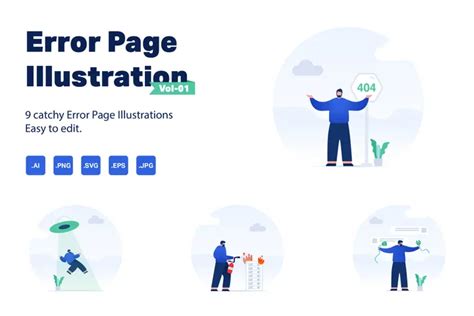 premium error page vol  illustration pack  design development