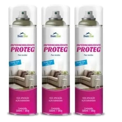 Qual O Melhor Impermeabilizante Para Sofá - Kit 3 Impermeabilizante Spray Tecido Sofá Proteg Domline 300ml ...