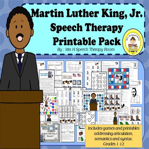 Martin Luther King Jr Speech Therapy Mlk Day Speech Therapty