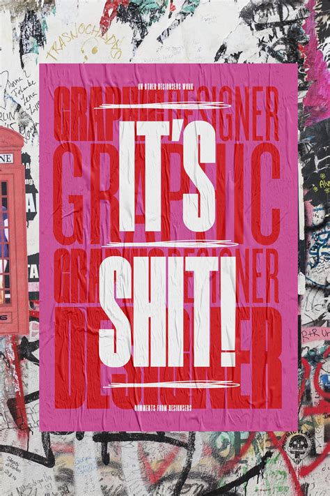Typographic posters that look at the criticism designers face online