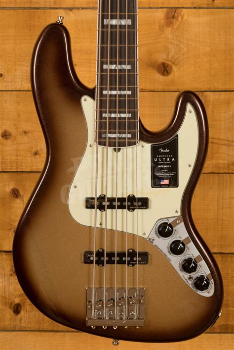 Fender American Ultra Jazz Bass V Rosewood Mocha Burst