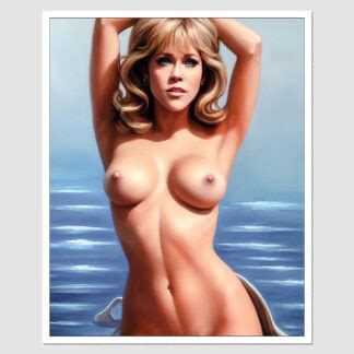 Sd Jane Fonda A Painting Of A Naked Nude Woman On The Beach An