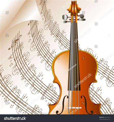 Music Notes Violin Stock Vector (Royalty Free) 49231672