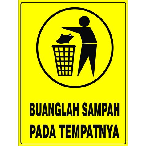 Jual Stiker Buang Sampah Pada Tempat Nya Kotak Shopee Indonesia