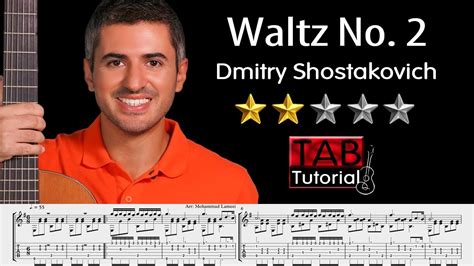 Waltz No 2 By D Shostakovich Fingerstyle Guitar Tutorial Sheet And Tab Youtube