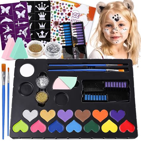 Face Painting Kit For Kids 15 Colors Non Toxic Water Based