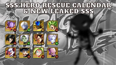 SSS HERO RESCUE CALENDAR NEW LEAKED UNIT Dragon Ball Idle YouTube