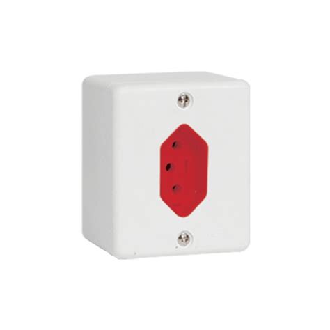 Tomada Sistema X 2P T 20A Box Vermelho E Branco ILUMI REF 63143