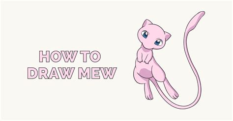 How To Draw Mew From Pokemon Really Easy Drawing Tutorial