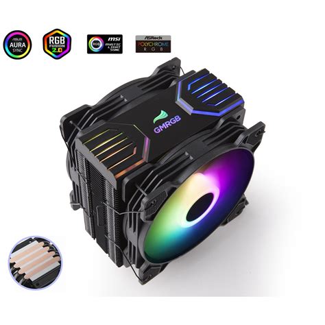 Gmrgb Cpu Cooler Tubos Pinos Gf Pwm Rgb Silencioso Intel