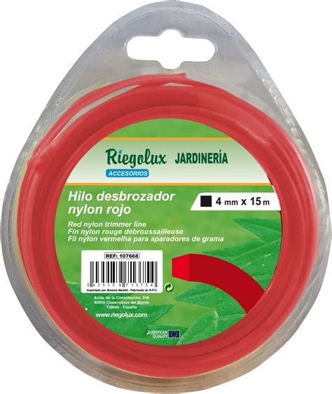 Riegolux Fil D Broussailleuse Nylon Carr Rouge Mm X