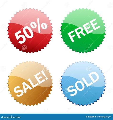 Sales glossy button icon stock vector. Illustration of clip - 25808475