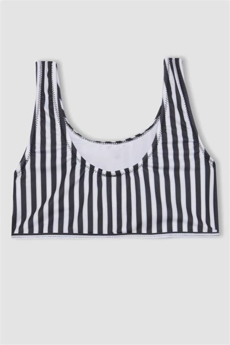 Black GIRLS TEENS Girl Striped Piece Bikini Set DeFacto