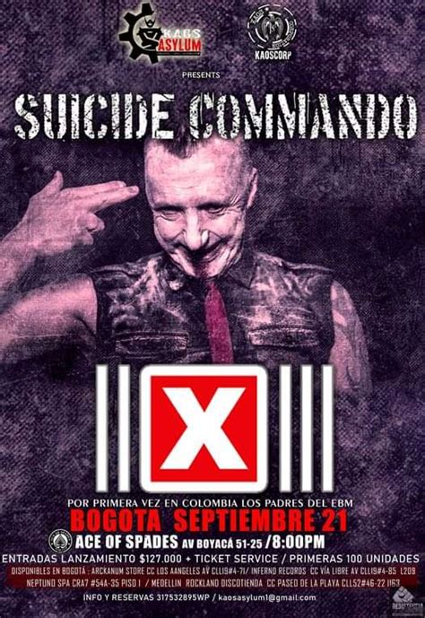 Kaos Corporation SUICIDE COMMANDO POR PRIMERA VEZ EN BOGOTA Cultura