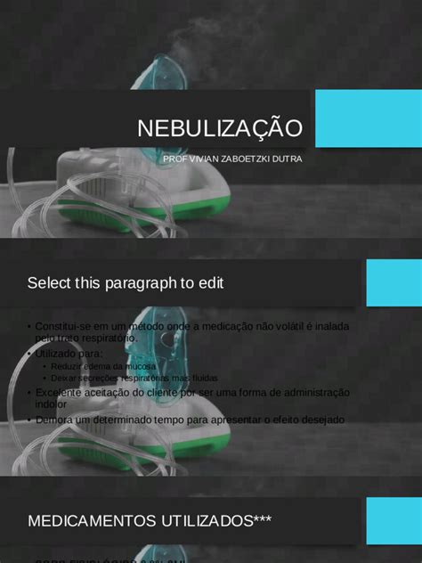 Como Se Escreve Nebulização