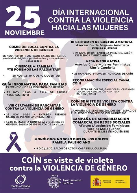 Cartel 25n 2022 En Coín Día Internacional De La Lucha Contra La