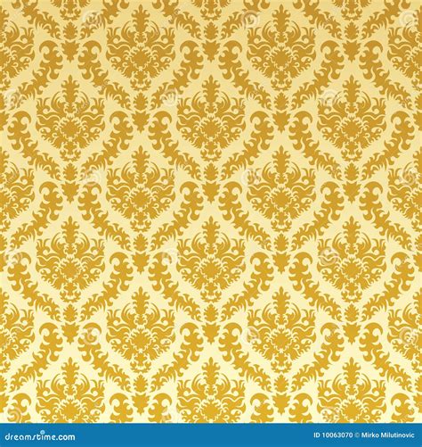 Old Gold Damask Wallpaper Stock Photography | CartoonDealer.com #16733582