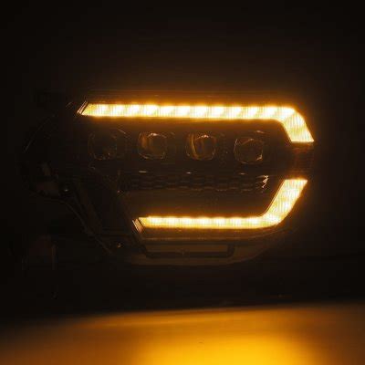 Toyota Tacoma Glossy Black Smoked Led Quad Projector