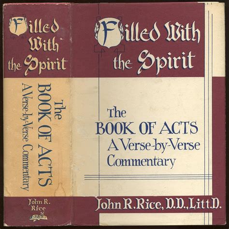 Filled With The Spirit: The Book of Acts: A Verse-by-Verse Commentary