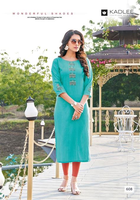 Kadlee Present Kashish Pure Weaving Kurti Collection Wholesaler