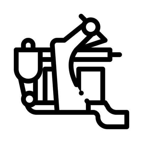 Tattoo Machine Icon Vector Outline Illustration 17591444 Vector Art at ...