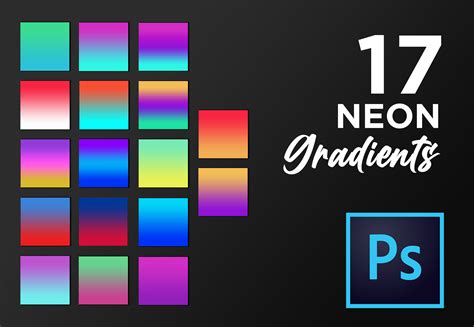 Photoshop Neon Gradients Pack GRD Graphic by TiveCreate · Creative Fabrica