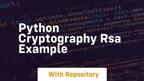 Python Cryptography Rsa Example Youtube