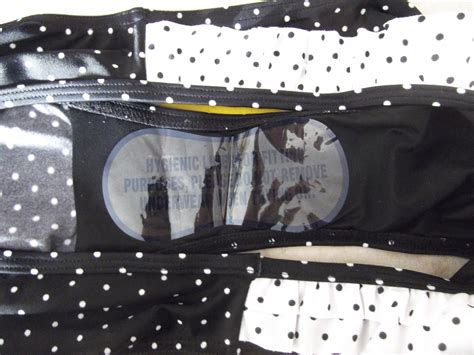 Figleaves Size 18 Polka Dot Frill Bikini Bottoms Briefs Black White