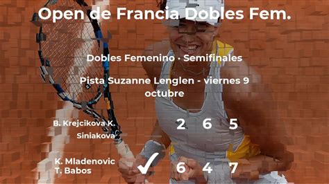 Resultados De Tenis En Directo Partido Kristina Mladenovic Y Timea