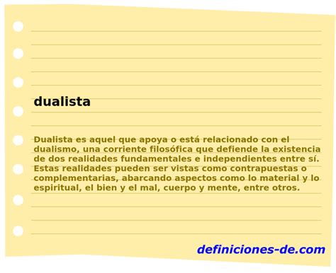 O Que Significa Dualista - Significado de «dualista»