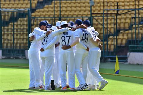 The India A Players In A Huddle Before The Start Of Play On The Second