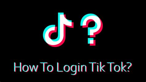 TikTok Login | TikTok App Login Help | TikTok Application Sign In - YouTube