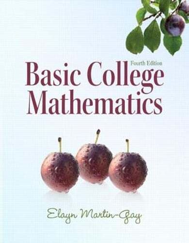 Basic College Mathematics By Elayn Martin Gay Used EBay