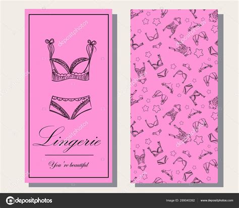 Image Vectorielle Logo Et Motif Sans Couture Pour La Collection De Lingerie F Minine La Mode
