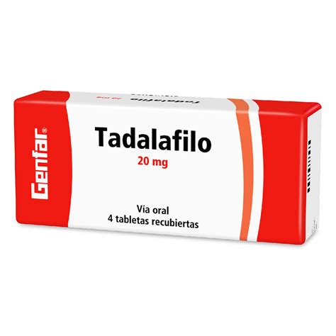 Tadalafilo 20 Mg 4 Comprimidos Gf Farmaprime